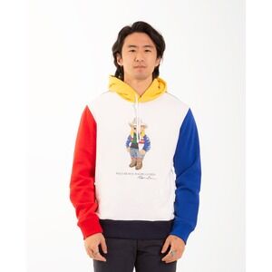 NWT Polo Ralph Lauren Polo Bear Colorblock Hoodie Multi Color Men's Size M